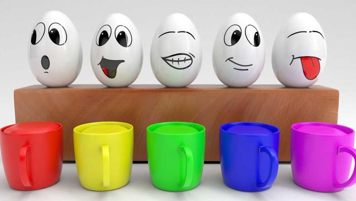 Learning Colors with Surprise Egg Quiz Games