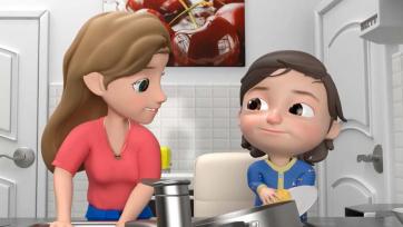 Baby Lily is learning to help her mother with the household chores. It's not long before she's helping her friend out too! This is a great video to teach kids the importance of helping others.