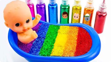 Rainbow Glitter Colors for Little Learners